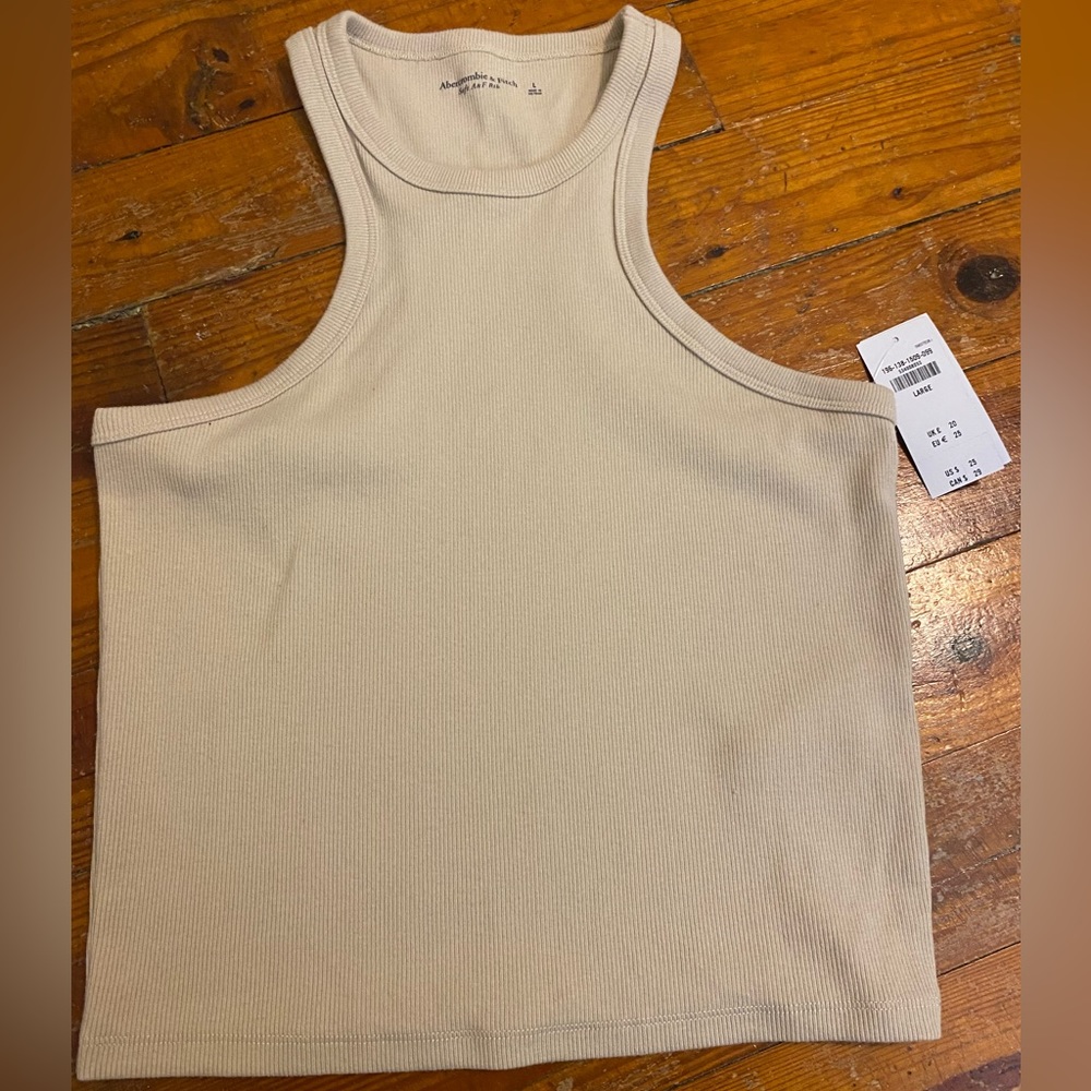 Abercrombie & Fitch High Neck Soft AF Rib Tank size L